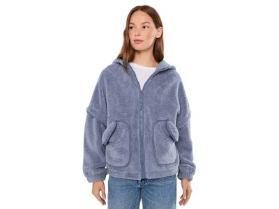 Ugg Fluff Zip Hoodie Women's Sweatshirt Tahoe Blue: Xl, Fleece/polyester In Multi