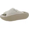 Ugg Foamo Womens Faux Fur Slip On Platform Sandals In Multi