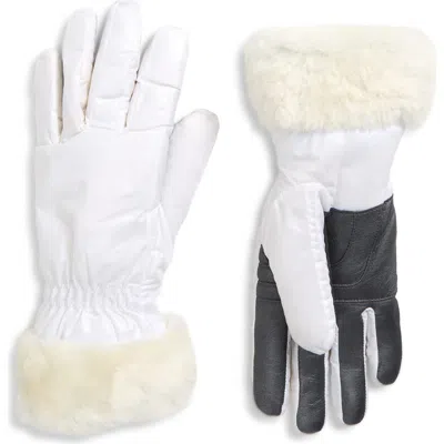 Ugg ® Fontanne Smart Genuine Shearling Trim Gloves In Blue