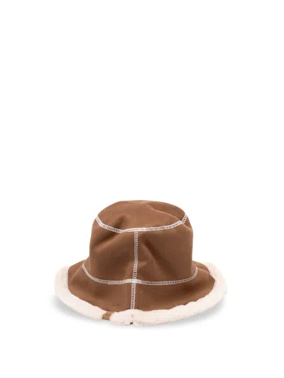 Ugg `frankie` Reversible Hat In Brown