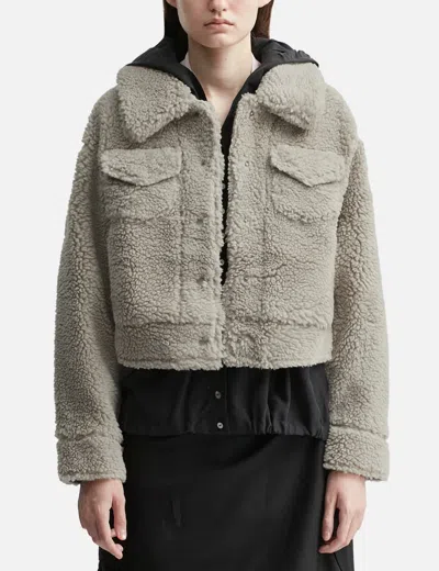 Ugg Frankie Short Trucker Jacket In Gray