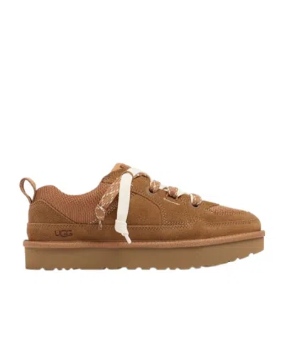 Ugg Front Laceup Sneakers In Brown