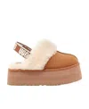 Ugg Women's Funkette Shearling Slingback Platform Slippers In Pink