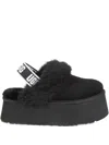 Ugg Funkette Platform Mules In Black