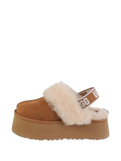 Ugg Funkette Platform Mules In Brown