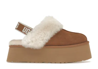 Pre-owned Ugg Funkette Slipper (women's) Sneakers In Chestnut