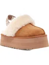 Ugg Women's Funkette Shearling Slingback Platform Slippers In Pink