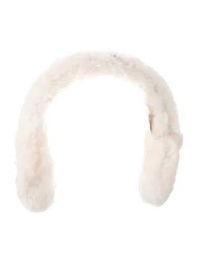 Pre-owned Ugg Fur Ear Muffs In Neutrals