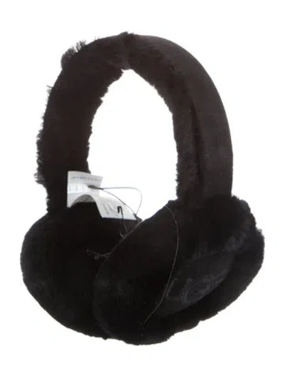 Pre-owned Ugg Fur Earmuffs In Black