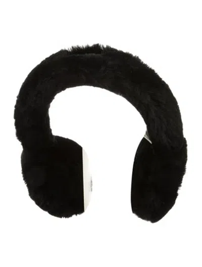 Pre-owned Ugg Fur Earmuffs In Black