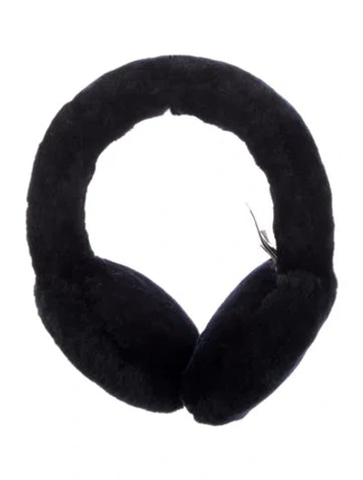 Pre-owned Ugg Fur Earmuffs In Blue