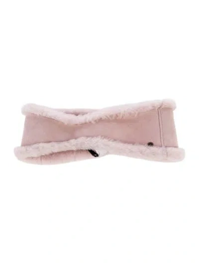 Pre-owned Ugg Fur Headband In Pink