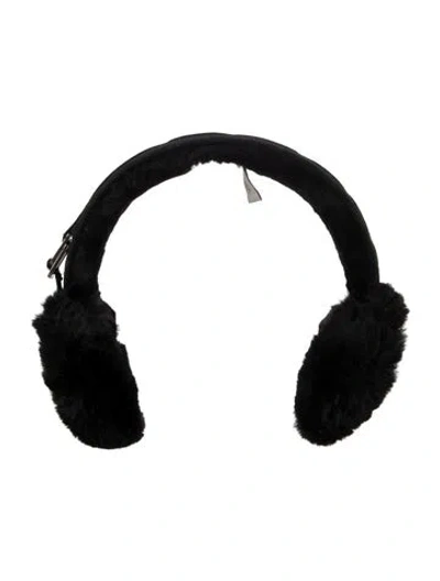 Pre-owned Ugg Fur Lined Earmuffs In Black
