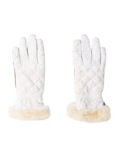 Pre-owned Ugg Fur Trimmed Winter Gloves In Multi