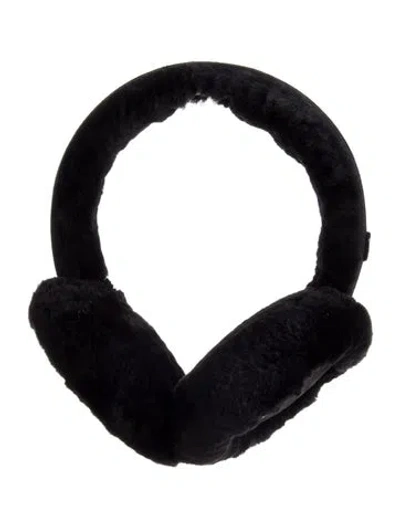 Pre-owned Ugg Fur Winter Earmuffs In Black