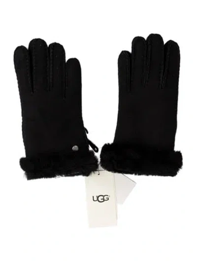 Pre-owned Ugg Fur Winter Gloves W/tags In Black