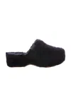Ugg Fuzz Sugar 50mm Textured Mules In Black