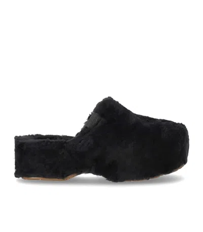 UGG UGG FUZZ SUGAR BLACK CLOG