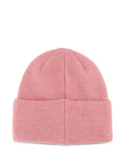 Ugg Fuzzy  Logo Beanie In Pink