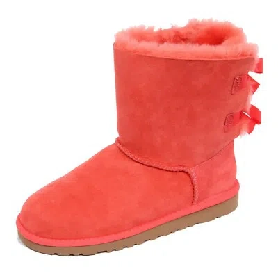 Pre-owned Ugg G4320 Stivale Bimba Girl  Bailey Bow Pink Boot Kid In Rosa
