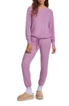 Ugg Gable Brushed Drawstring Pullover & Joggers Lounge Set In Violet Queen Multi Heather