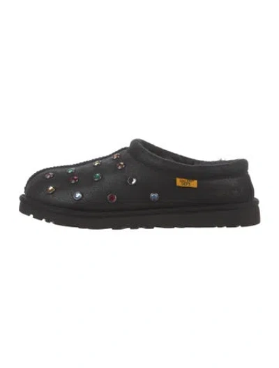 Pre-owned Ugg Gallery Dept X  Leather Slippers In Black
