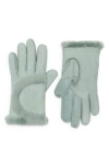 Ugg ® Genuine Shearling Exposed Curve Seam Gloves In Green
