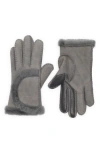 Ugg ® Genuine Shearling Exposed Curve Seam Gloves In Gray