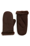 Ugg ® Genuine Shearling Lined Mittens In Brown