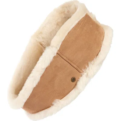 Ugg ® Genuine Shearling Reversible Headband In Brown