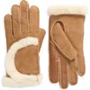 Ugg ® Genuine Shearling Suede Gloves In Chestnut