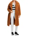 Ugg Gertrude Long Teddy Coat In Chestnut