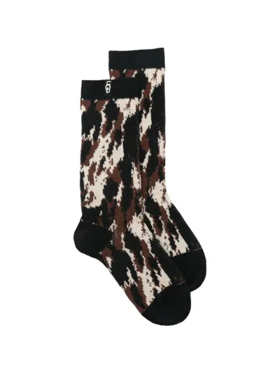 Ugg Gianni Crew Socks In Black