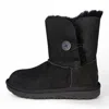 Ugg Bailey Button Ii Sheepskin Boots In Black