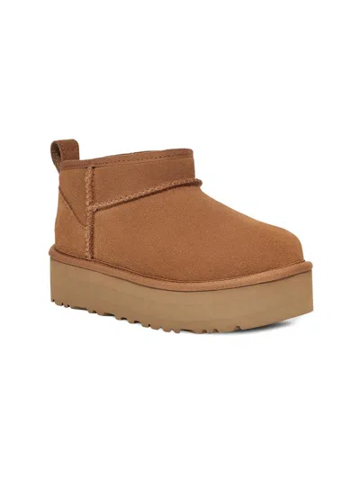 Ugg Babies' Girl's Classic Ultra Mini Platform Boots In Brown