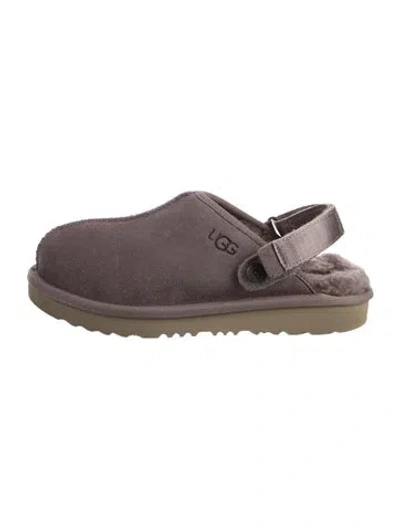 Pre-owned Ugg Babies' Girl's Suede Mule Shoes In Purple