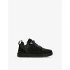 Ugg Girls Black Kids K Lowmel Logo-embroidered Suede Low-top Trainers 6-10 Years In Black