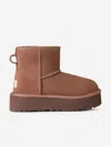 Ugg Girls Classic Mini Platform Boots In Brown