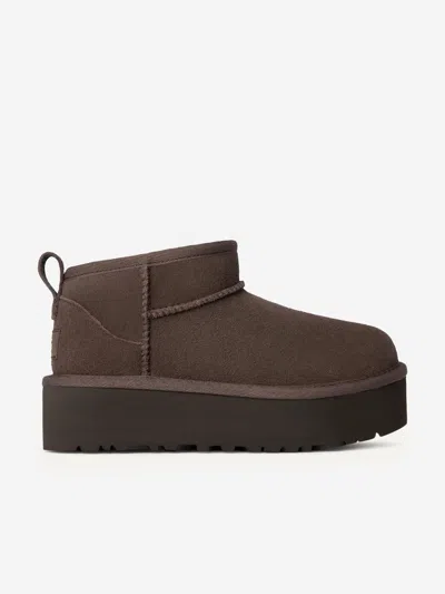 Ugg Kids'  Girls Classic Ultra Mini Platform Boots In Brown