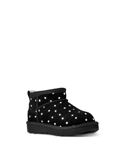 Ugg Kids' Girls' Classic Ultra Mini Shiny Boots - Toddler In Black