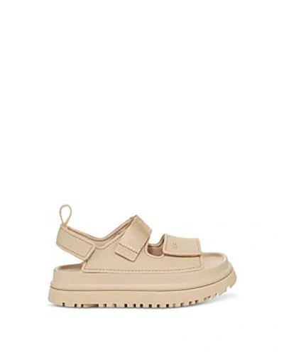 Ugg Kids' W Goldenglow Logo-embossed Sandals In Sea Salt