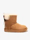 UGG GIRLS SUEDE MINI BAILEY BOW BOOTS EU 31 US 13 BROWN