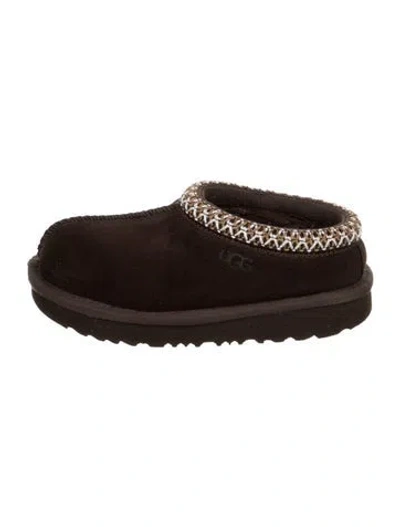 Pre-owned Ugg Kids' Girls' Suede Slip On Moccasins W/ Tags In Brown