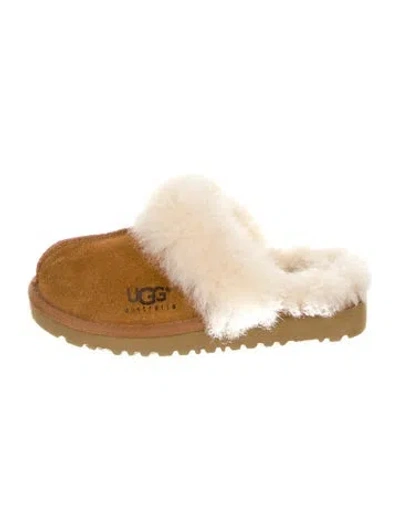 Pre-owned Ugg Babies' Girls' Suede Slippers In Neutral