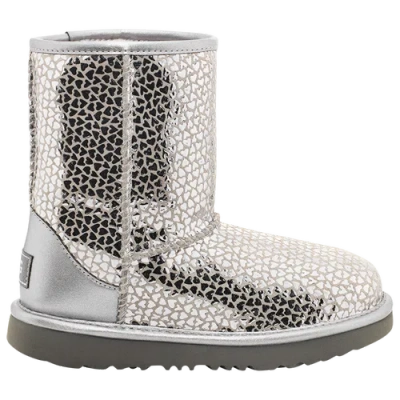 Ugg Kids' Girls  Classic Ii Gel Hearts In Silver/silver
