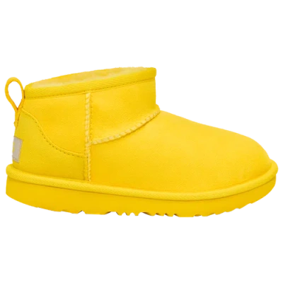 Ugg Girls   Classic Ultra Mini In Yellow/canary