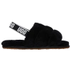 Ugg Fluff Yeah Sheepskin Slides 2-7 Years In Black/black