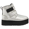 Ugg Girls   Neumel Platform Leather In Silver Metallic