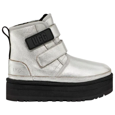 Ugg Kids' Girls   Neumel Platform Leather In Silver Metallic
