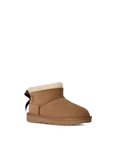 Ugg Girls' Ultra Mini Bailey Bow Boots - Little Kid, Big Kid In Brown